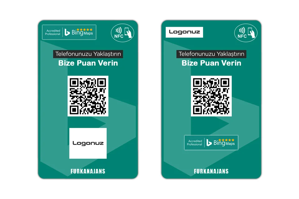 Bing Maps Yorum ve Harita Değerlendirme NFC Kartı