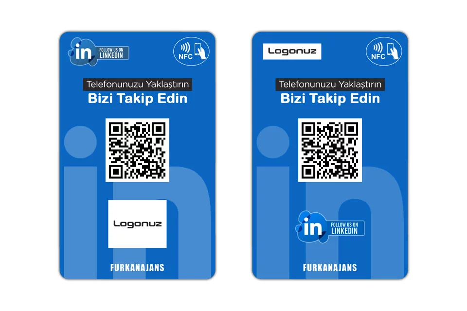 LinkedIn Takipçi ve Beğeni NFC Kartı