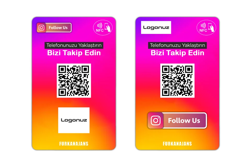 Instagram Takipçi Beğeni ve Yorum NFC Kartı